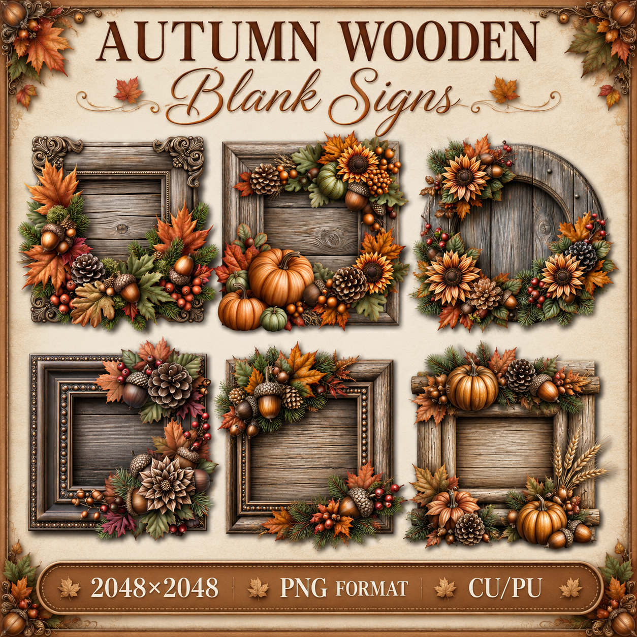 (image for) MD-Ai CU Blank Wooden Signs